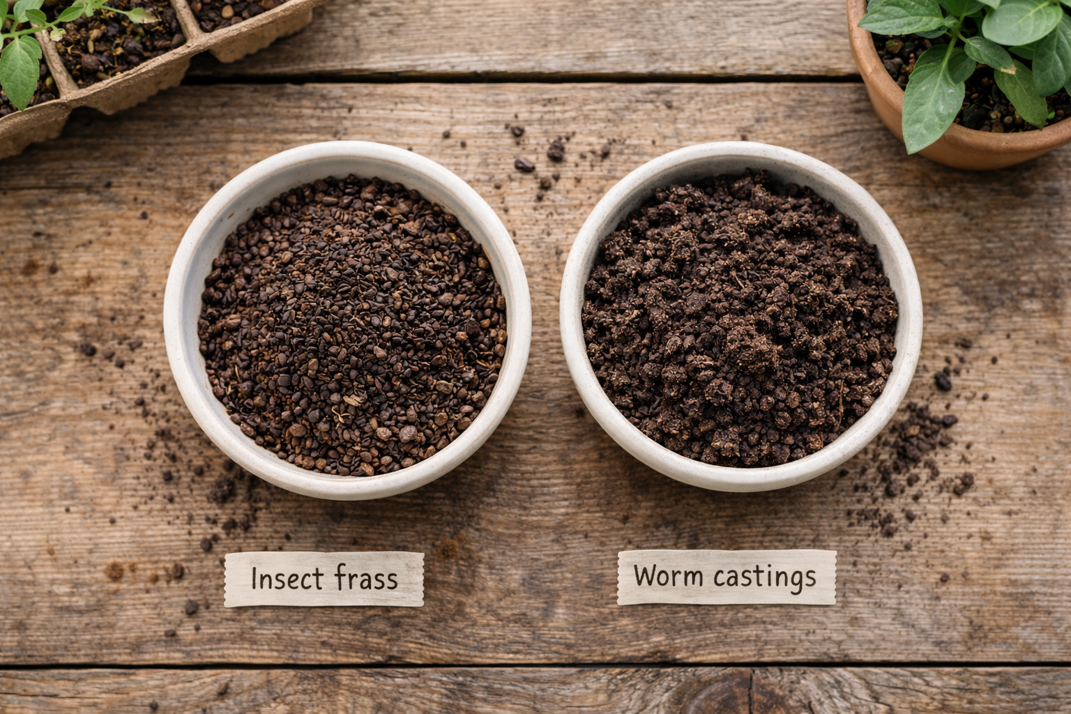 Insect Frass vs worm castings